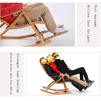 テーブル・チェア・ハンモック pinoworks KINDLING CRACKER WOOD BOARD Amazon.com: N / A Bamboo Rocking ChairFolding Chair, Wooden